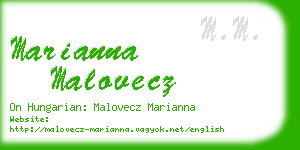 marianna malovecz business card